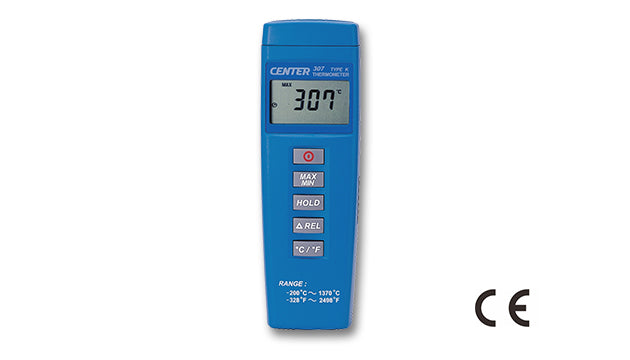 Center 307 K-Type Thermocouple Thermometer, single input